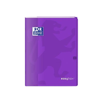 Oxford EasyBook - Cahier polypro 24 x 32 cm - 96 pages - grands carreaux (Seyes) - violet