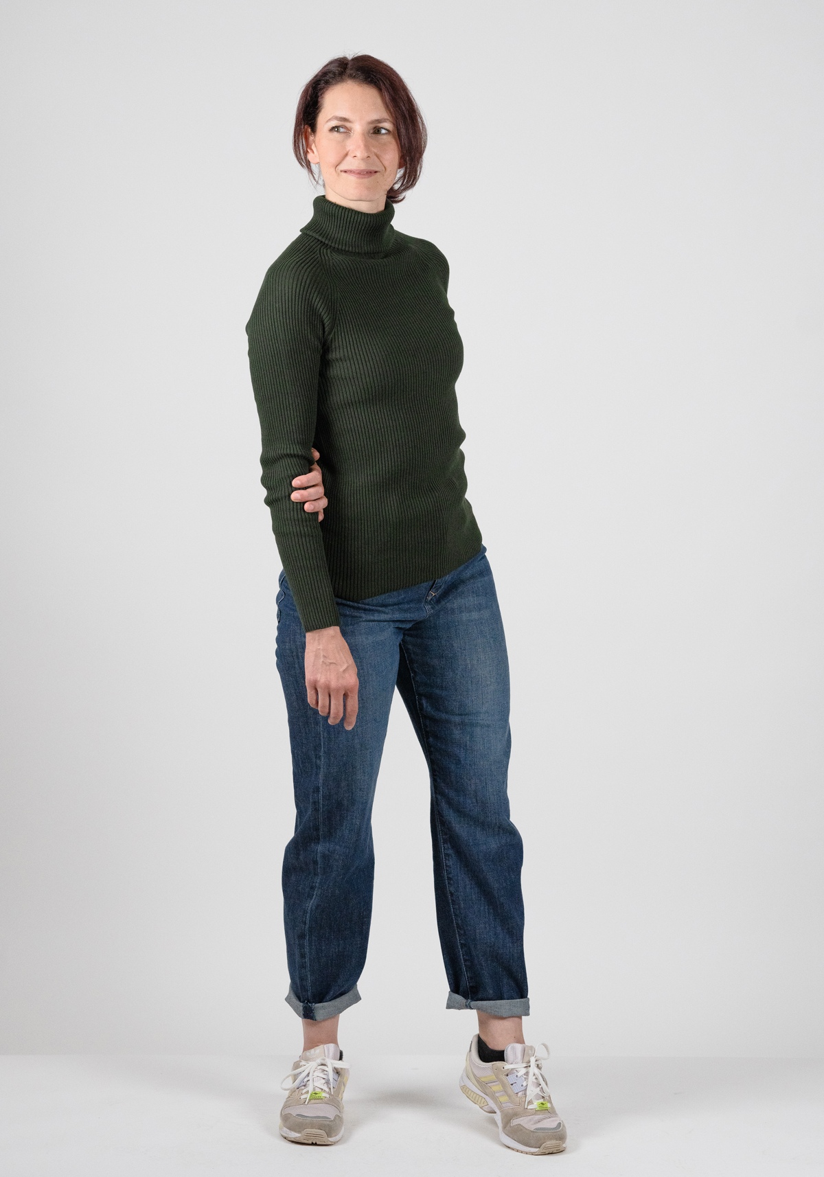 WE ARE ZRCL Rollkragen-Strickpullover Hanna Swiss Edition Dark Green