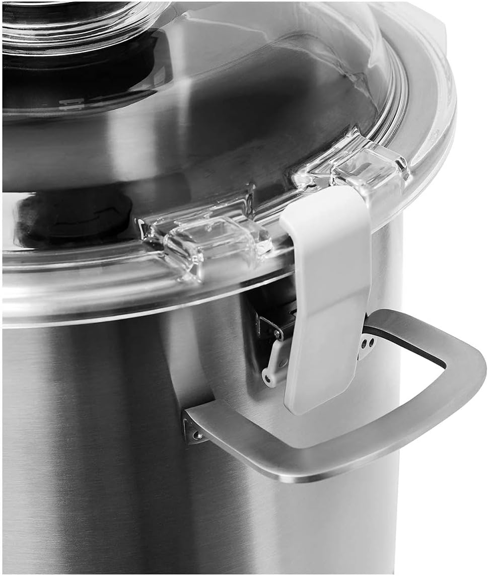 Royal Catering Tischkutter Edelstahl 2200 W 2 Geschwindigkeiten 1500/2200 U/min 18 l Pulse-Funktion Deckel mit Einfüllöffnung Fleischkutter Küchenkutter Tischkutter