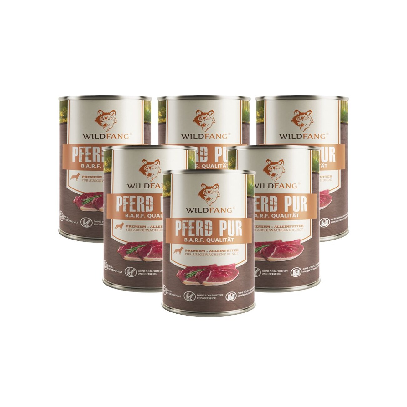Wildfang Nassfutter Pferd pur - BARF Qualität