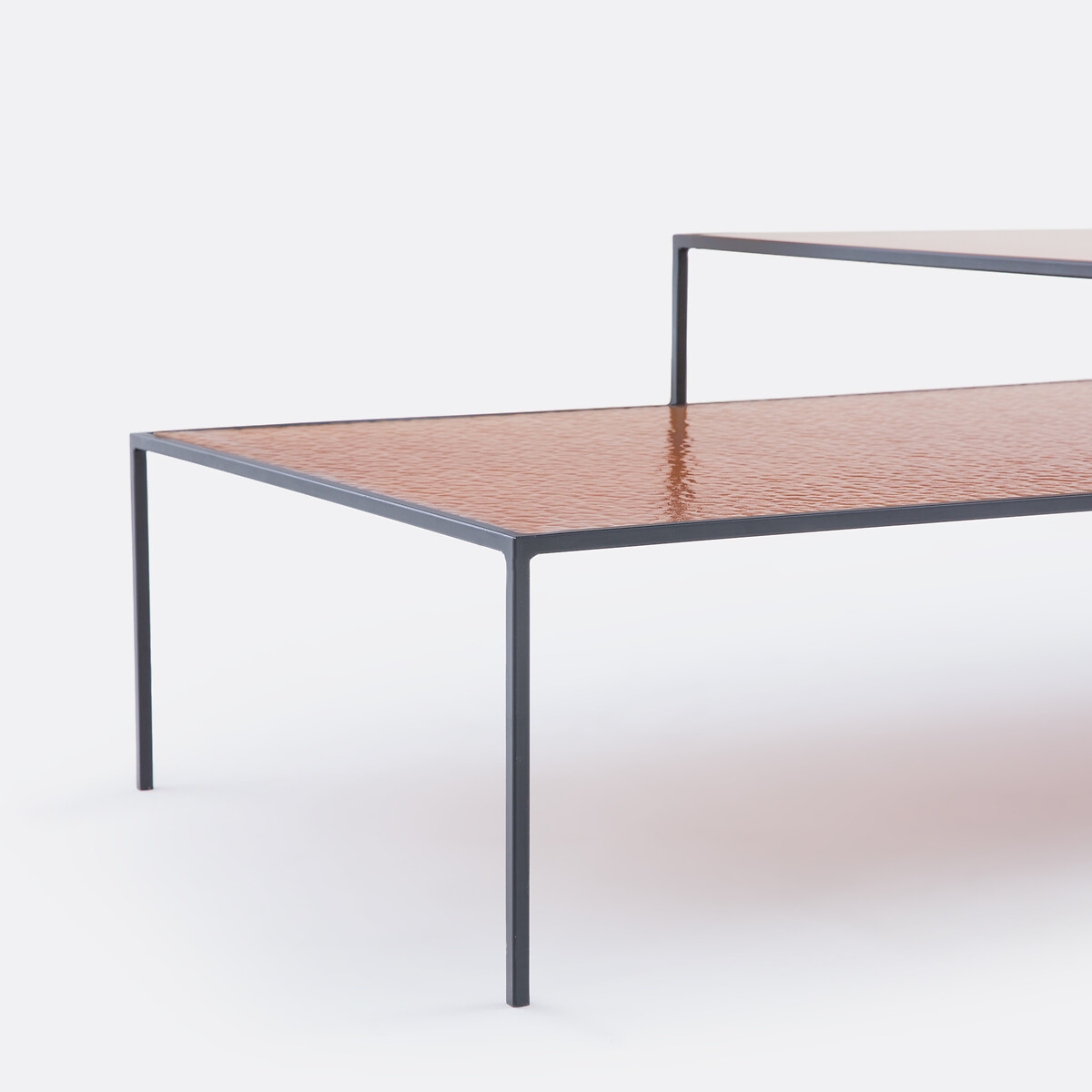 LA REDOUTE INTERIEURS<br>Mesa de centro Erita com tampo de vidro duplo