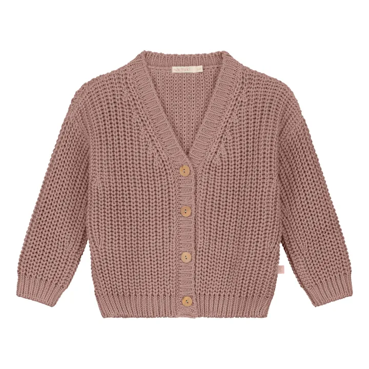 Yuki Cardigan Chunky Coton Bio | Taupe