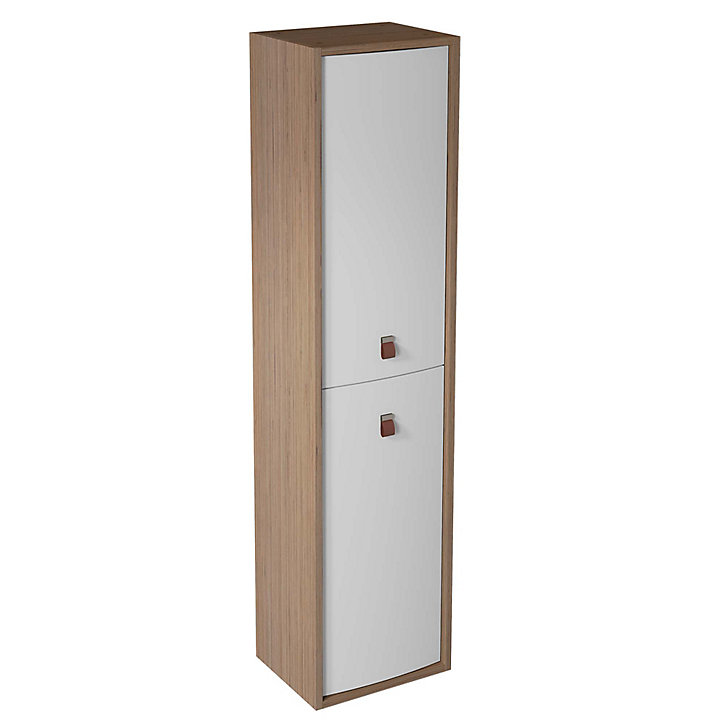 Colonne de salle de bains à suspendre ouverture droite Havana blanc mat H. 160 x L. 39 cm
