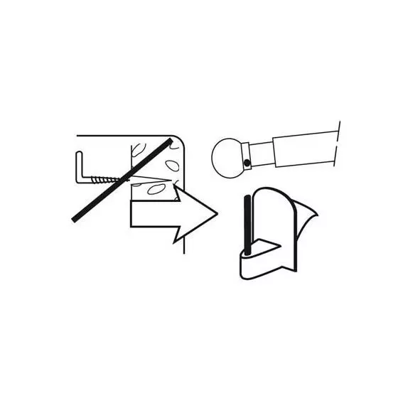 Lot de 4 supports adhésifs Transparent