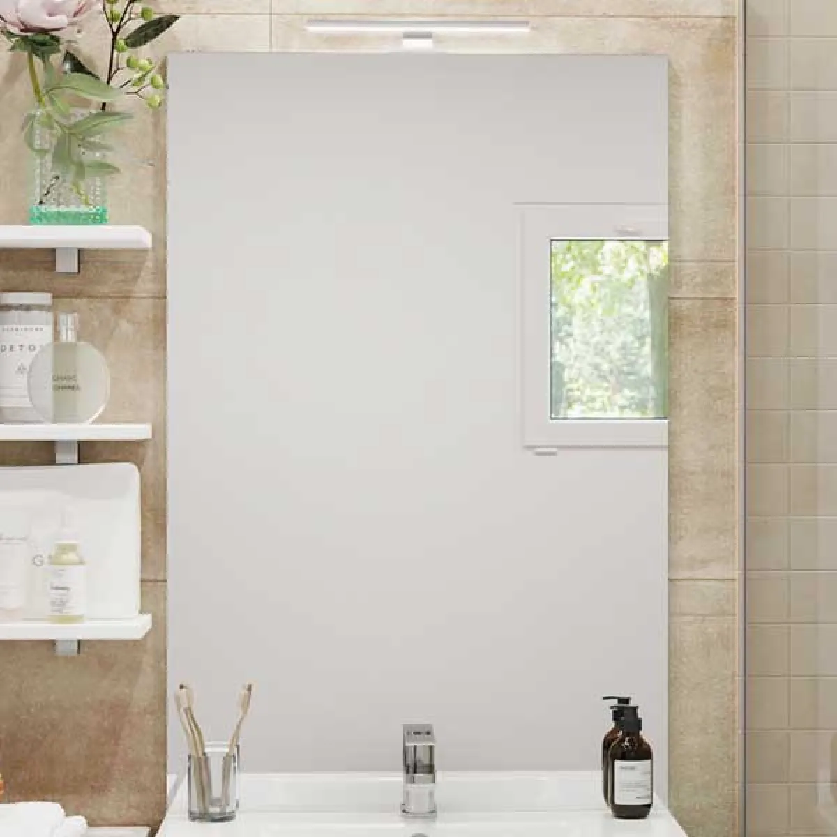 Dansmamaison Ensemble meuble salle de bain 60 cm - Gris