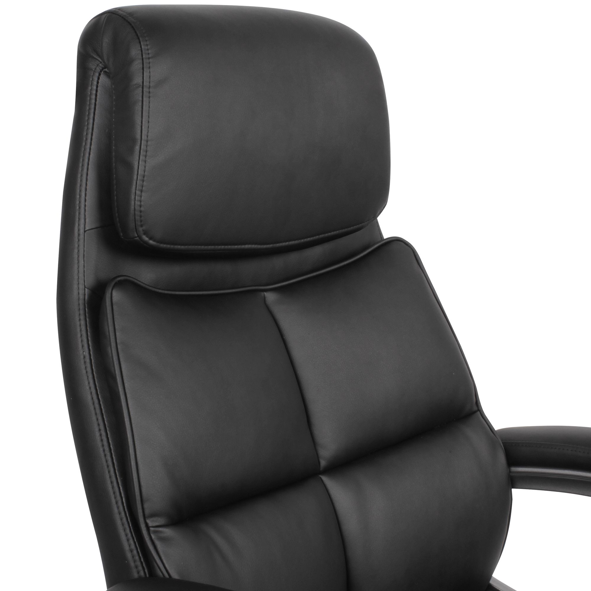 FineBuy Schreibtischstuhl Kunstleder Schwarz Büro Drehstuhl Bürosessel 120 kg