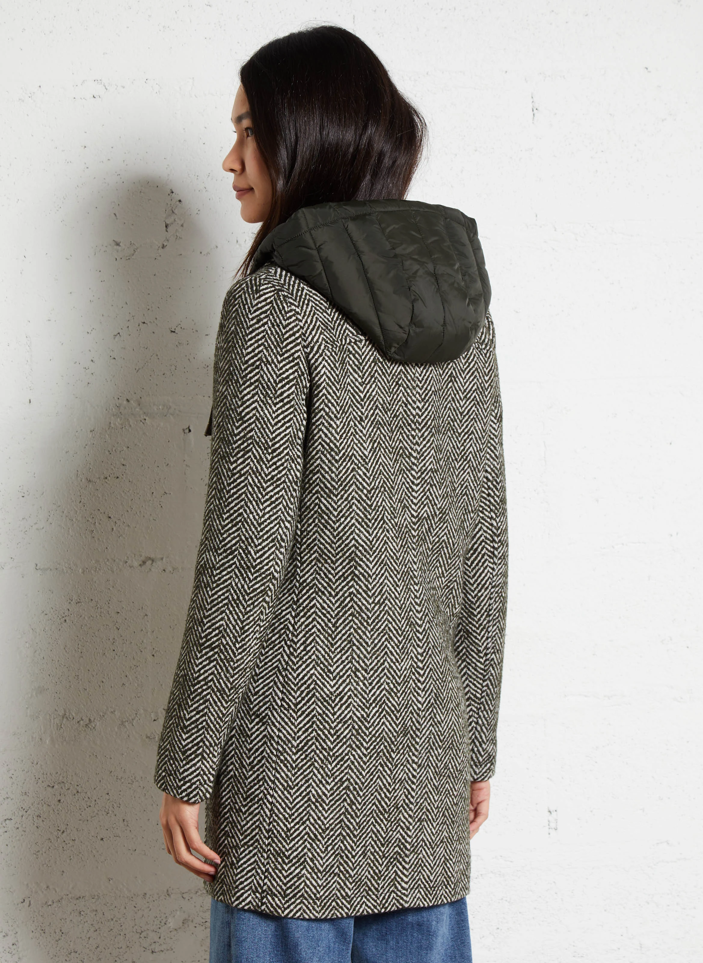 DEW - Manteau deux-en-un à capuche | Kaki
