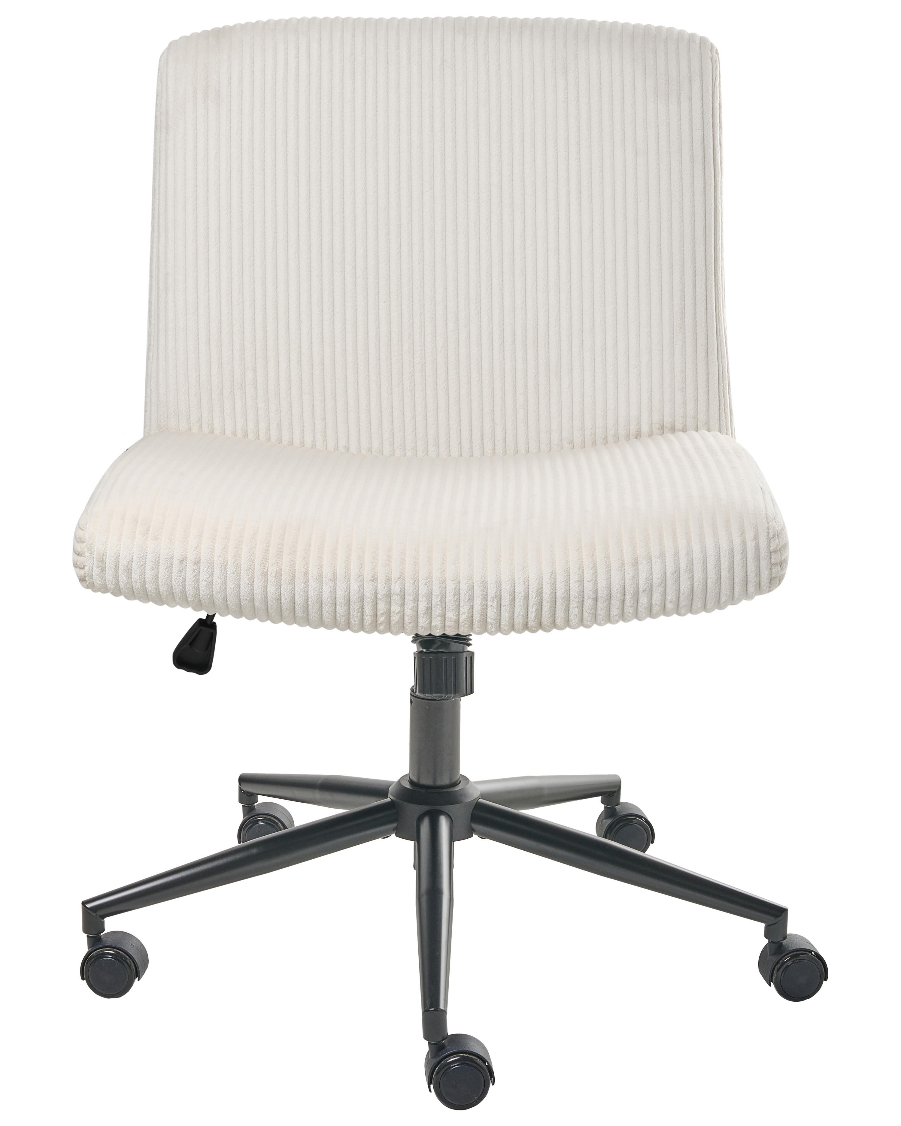 Bureaustoel GEDDES Corduroy Wit