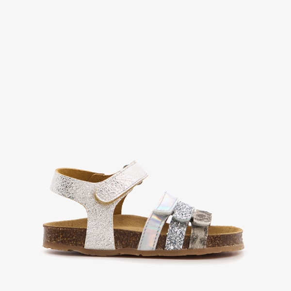 Groot leren meisjes bio sandalen met glitters