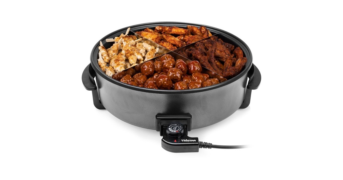 TristarPZ-9145 Multifunctionele hapjespan XXL bak-/braadpan  (Zwart)