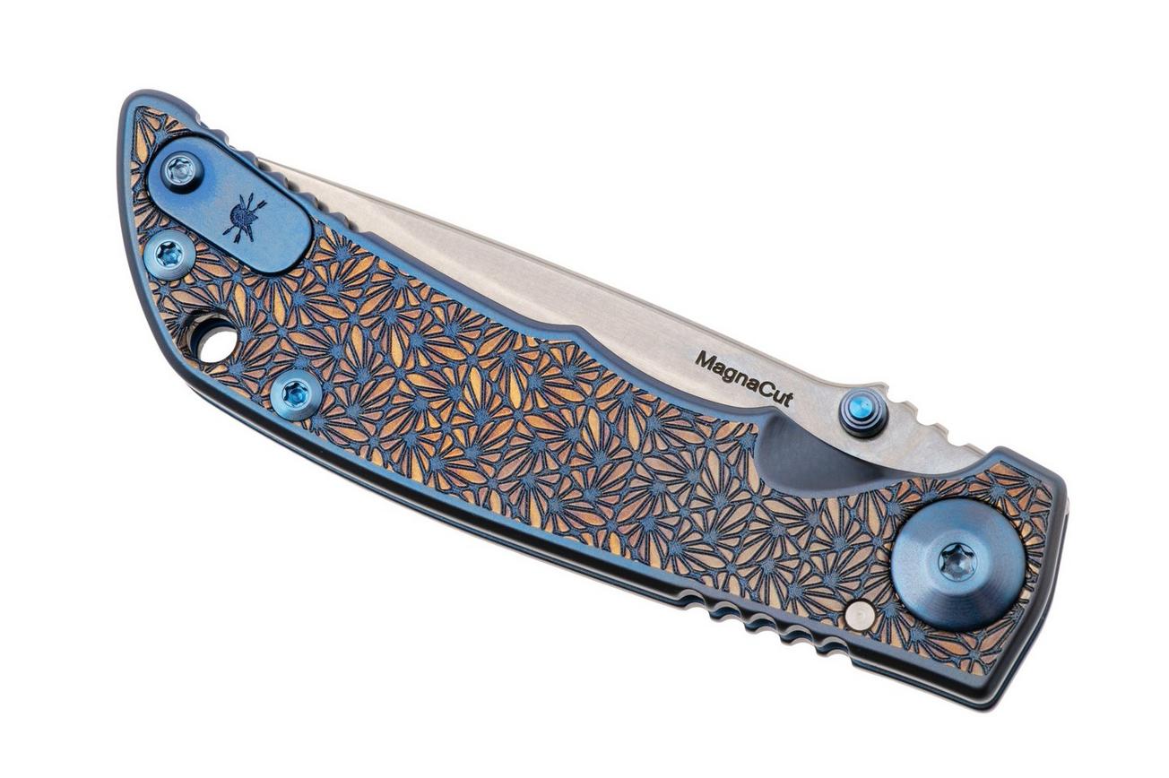 Spartan Harsey Folder 3.25 SF10SW-RG, Stonewashed CPM MagnaCut, Regal Blue/Gold Titanium zakmes