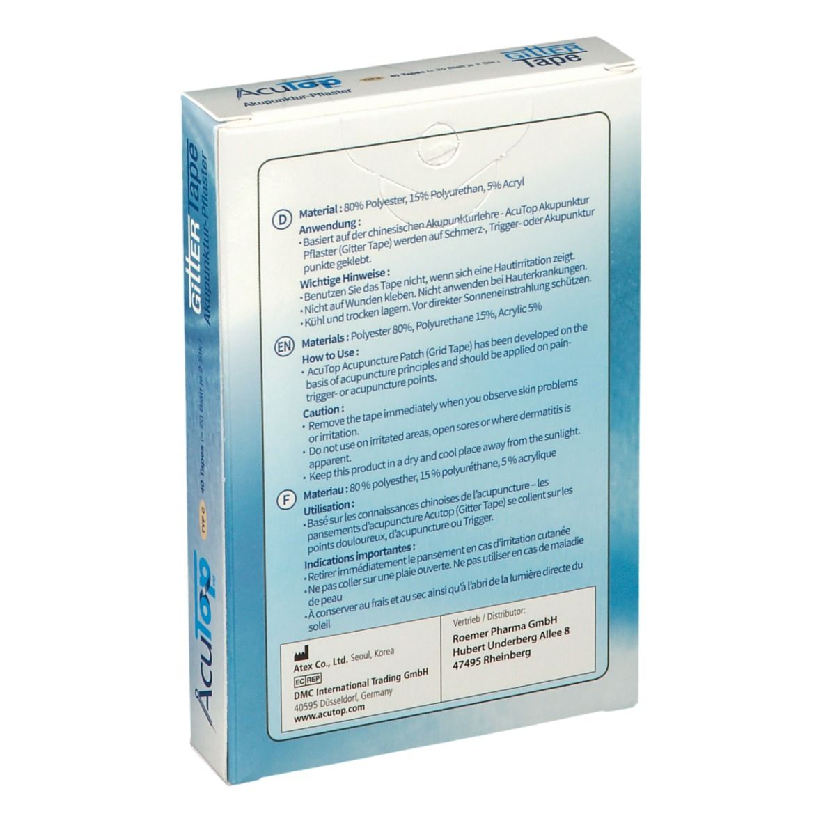 GITTER Tape Akupunktur-Pflaster 4,5 cm x 6 cm