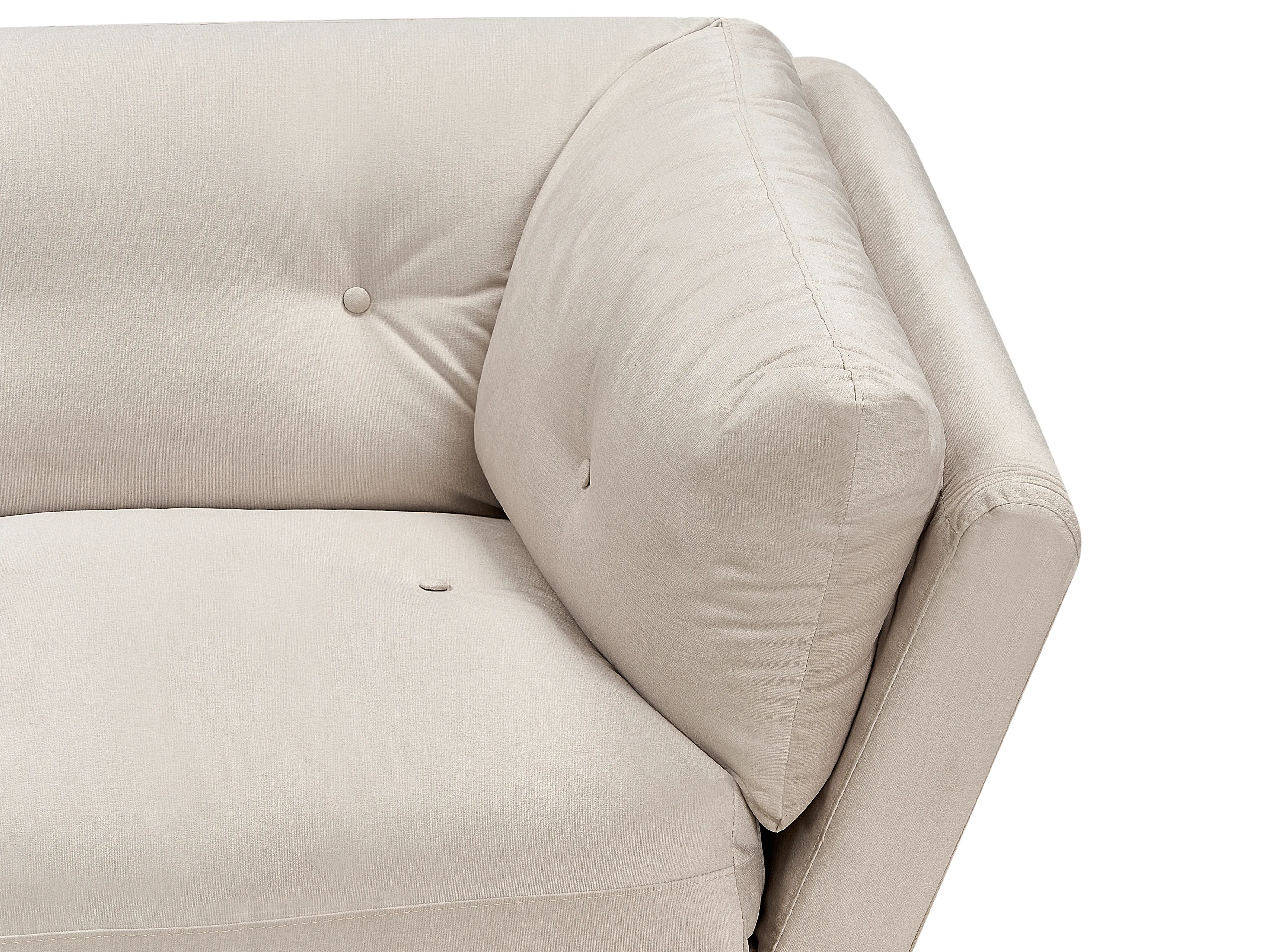 Bank 3-zits LENVIK Fluweel Beige