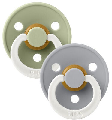 BIBS Smokk Colour 2-pack Lateks Størrelse 2, Sage Glow/Cloud Glow