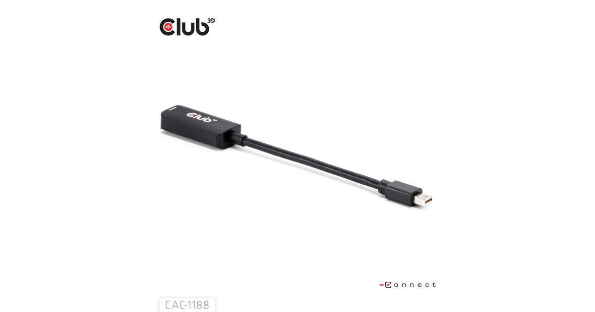 Club 3DMini DisplayPort 1.4 naar HDMI 8K60Hz M/F Adapter  (Zwart)