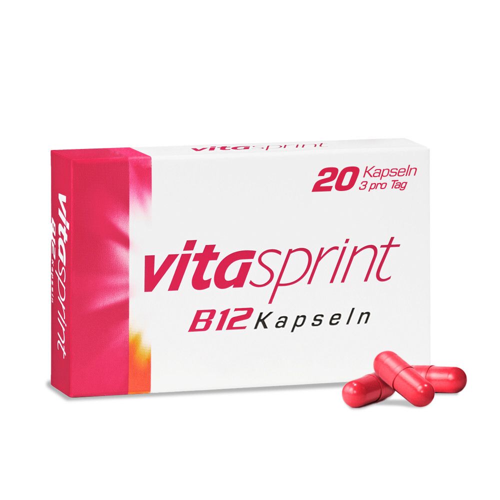 Vitasprint B12 Kapseln, 20 St. mit Vitamin B12 für mehr Energie