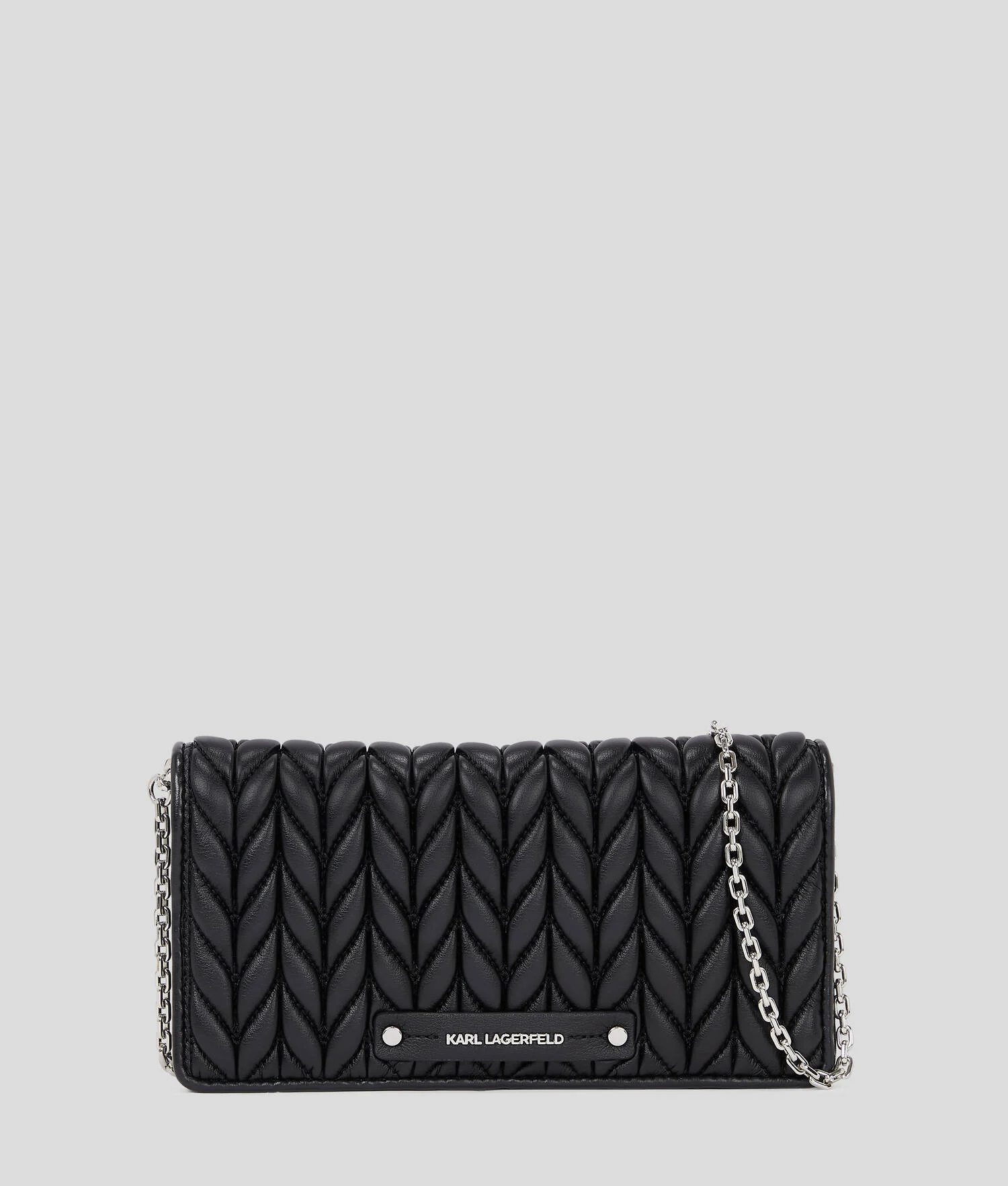 PORTEFEUILLE BANDOULIÈRE K/WEAVE - Noir-Nickel