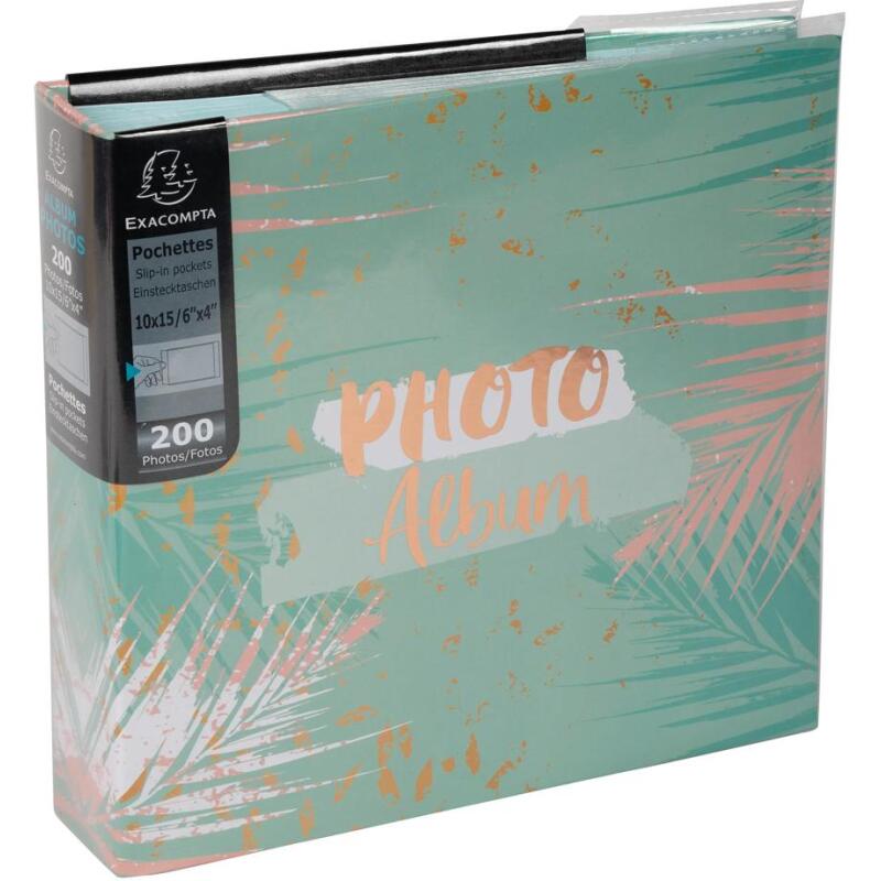 Album photos à pochettes 200 photos 10x15cm PASTEL TROPIC - Format 22 ,5x22 cm - Visuel