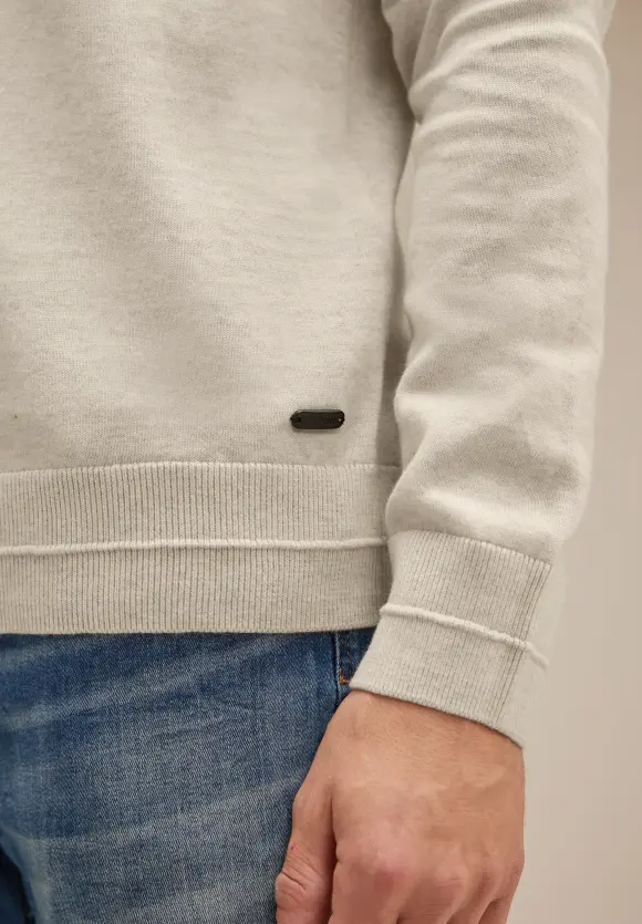 Pullover mit Rollkragen - wool white