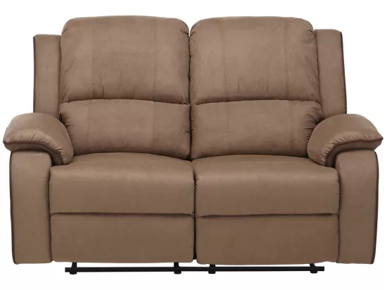 Canapé 2 places relax en microfibre HERNANI - Taupe