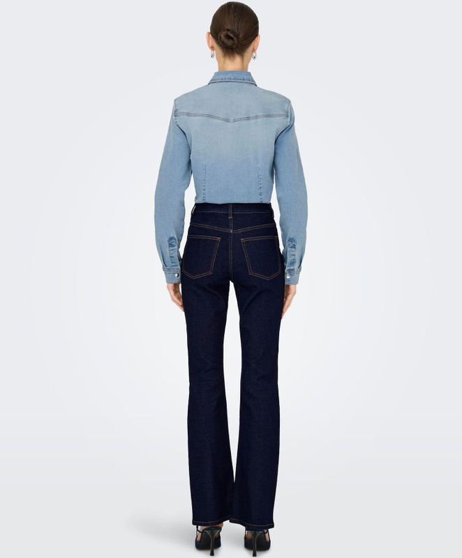 Jacqueline de Yong - Jdymoon Hw Bootcut - Jeans - Dark Blue Denim