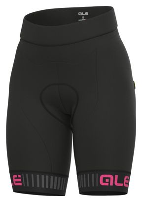 Cuissard Femme Sans Bretelle Alé Traguardo Noir/Rose Fluo
