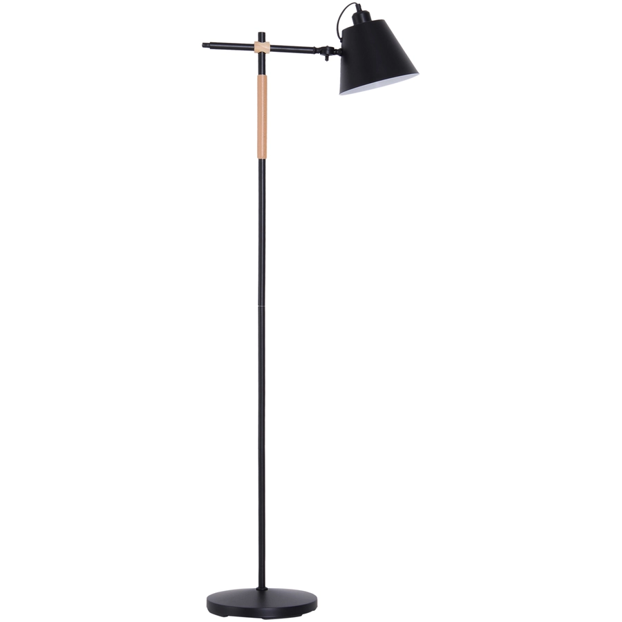 HOMCOM Stehlampe im industriellen Stil schwarz