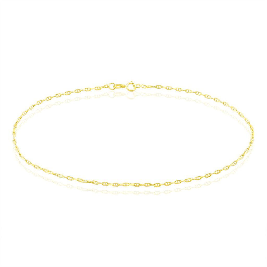 Chaîne De Cheville Maille Marine Or Jaune