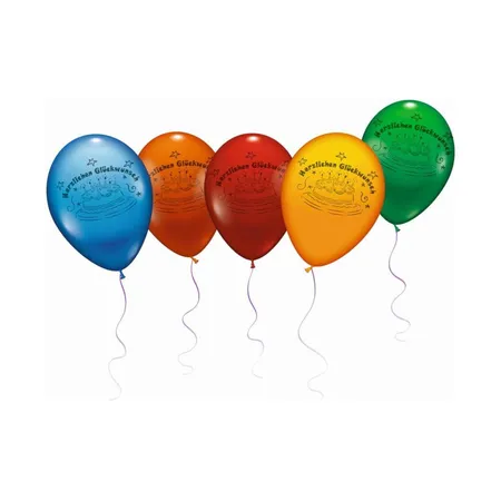 Stylex Luftballons Herzlichen Glückwunsch Umfang 65 cm, 6 Stück
