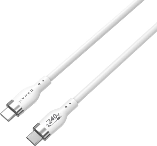 Hyper HyperJuice USB-C til USB-C opladningskabel 1 m (hvid)