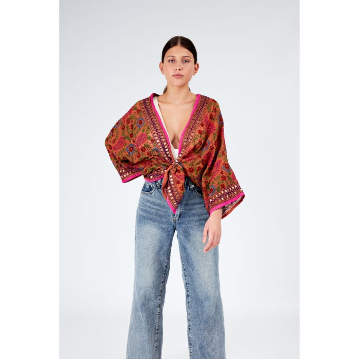 Veritas-Korte kimono hand geborduurd
