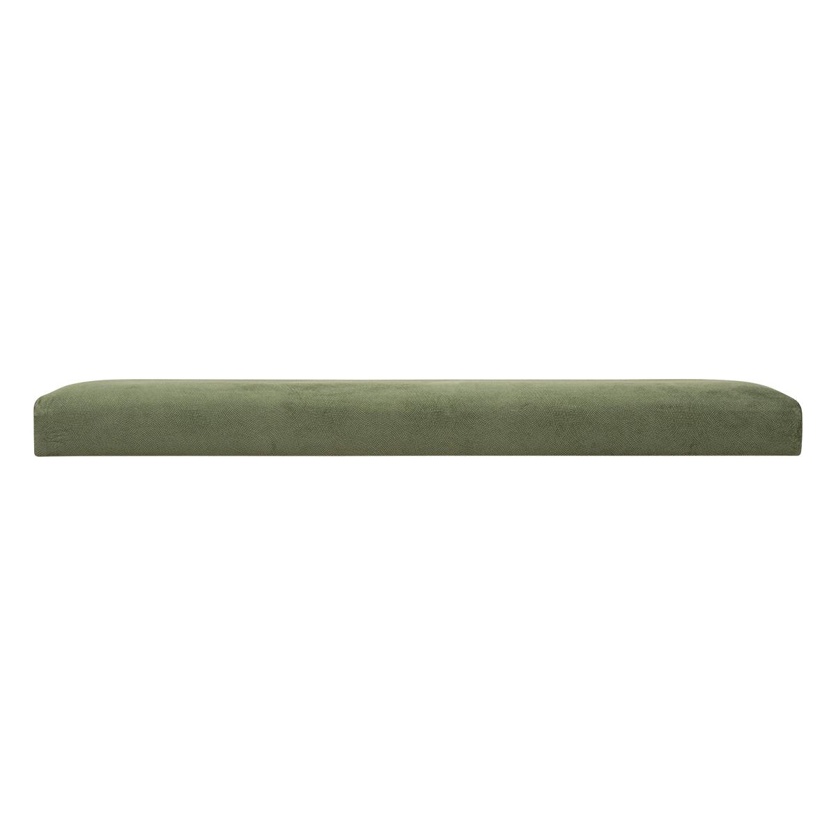 POUF PLIANT DOUBLE VELOURS LILOU KAKI D.76X38CM