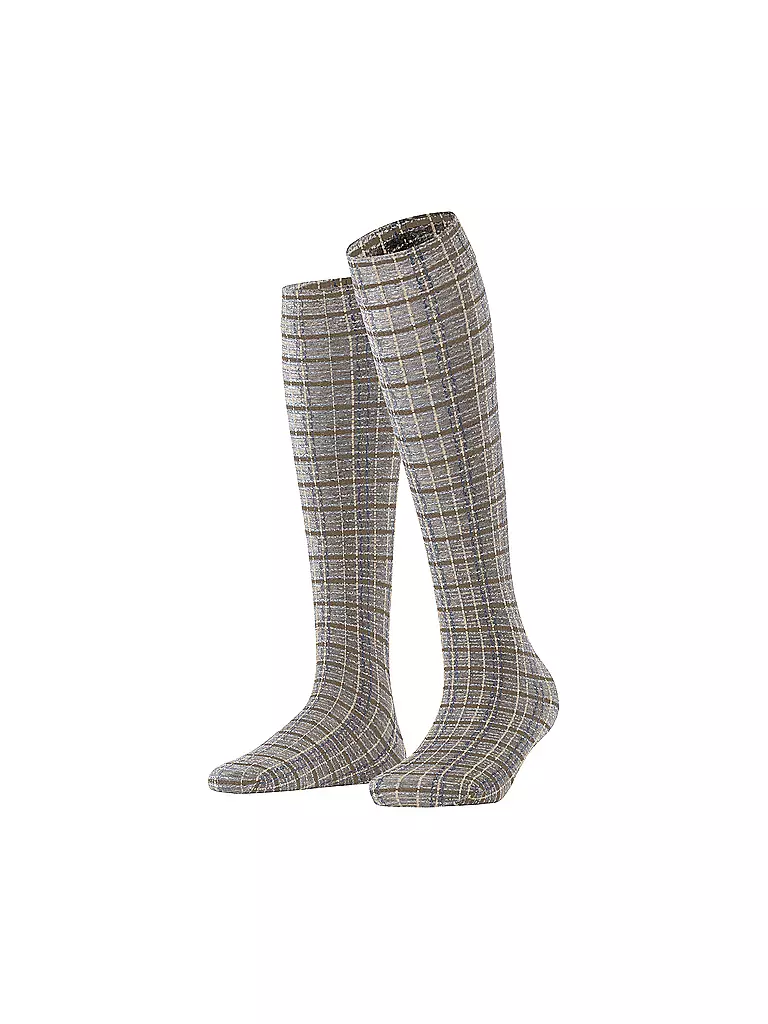 FALKE Kniestrümpfe DORMANT TWEED biscotti beige