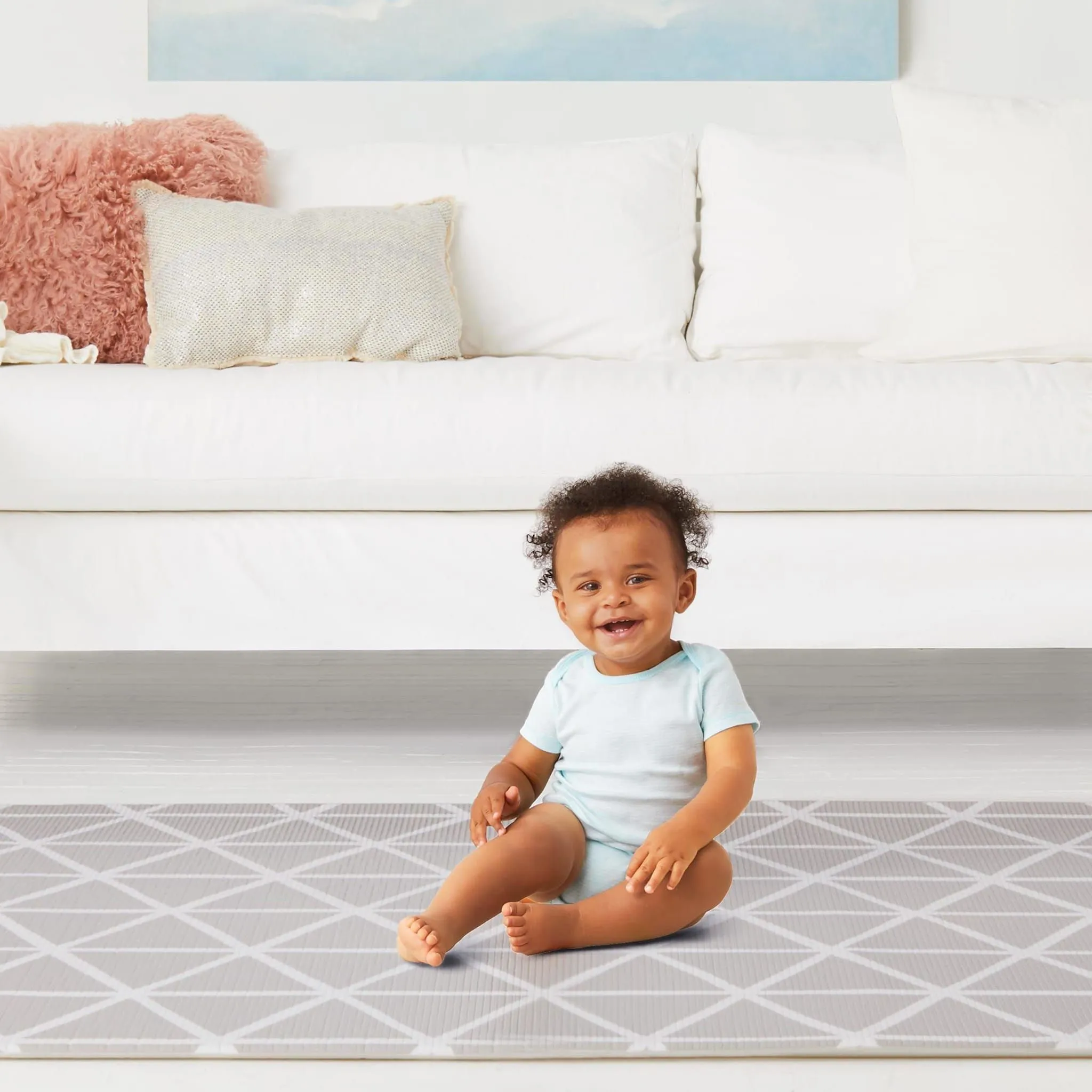 Skip Hop Tapis de Jeux Réversible Doubleplay - Village VibrantEsquisse Triangle