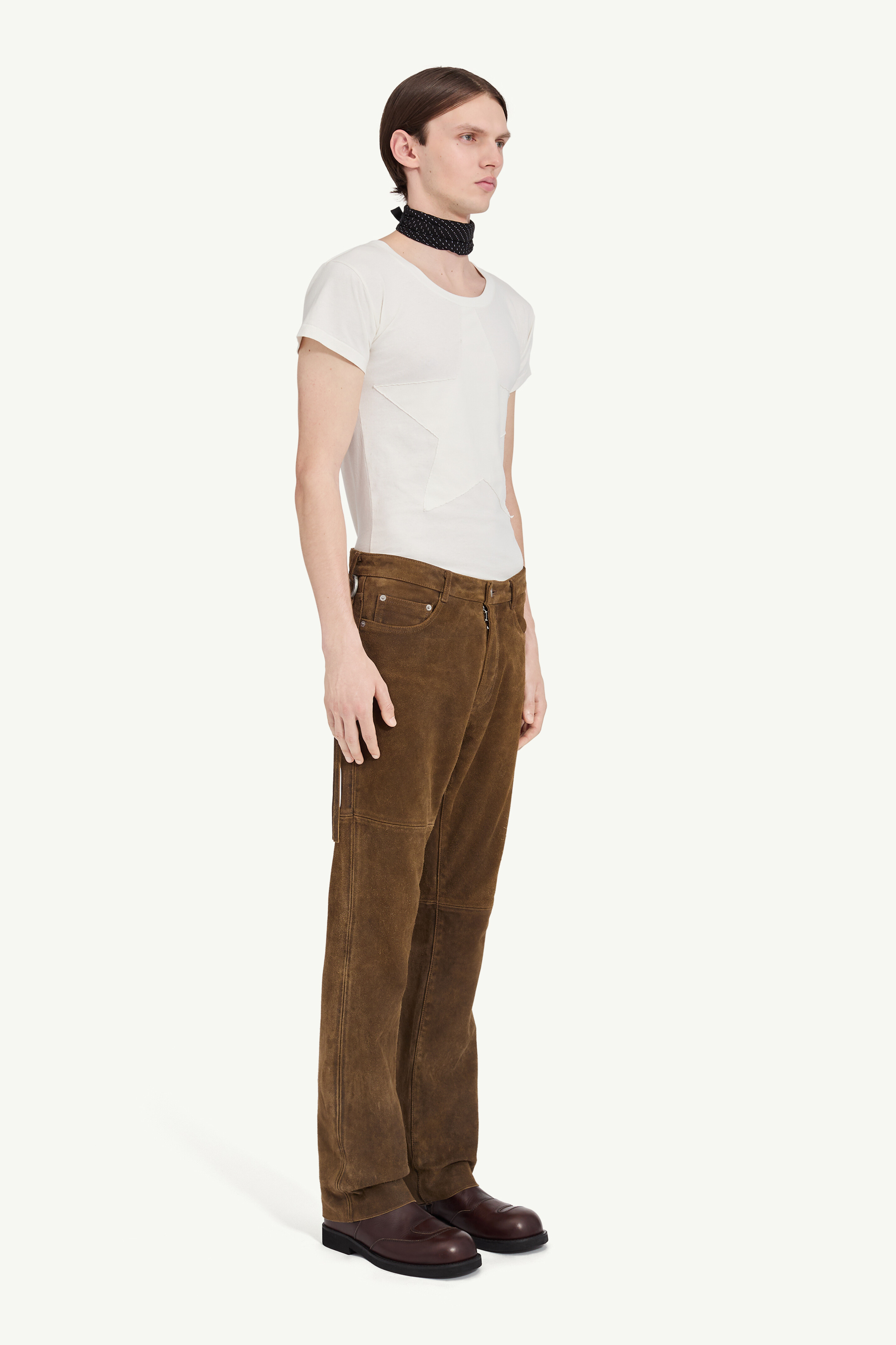 Pantalon en cuir suédé pour homme | MM6