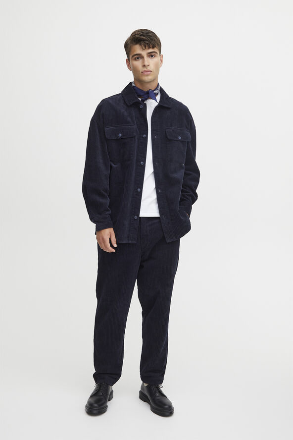 Casual Friday CFAUGUSTO 0090 corduroy overshirt Dark navy