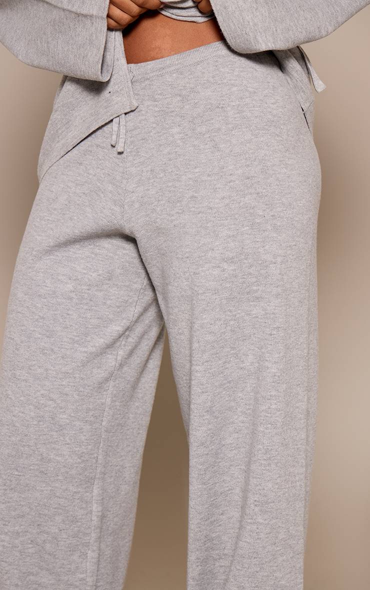 Gris Cendré Pantalon Petite En Maille À Cordon De Serrage