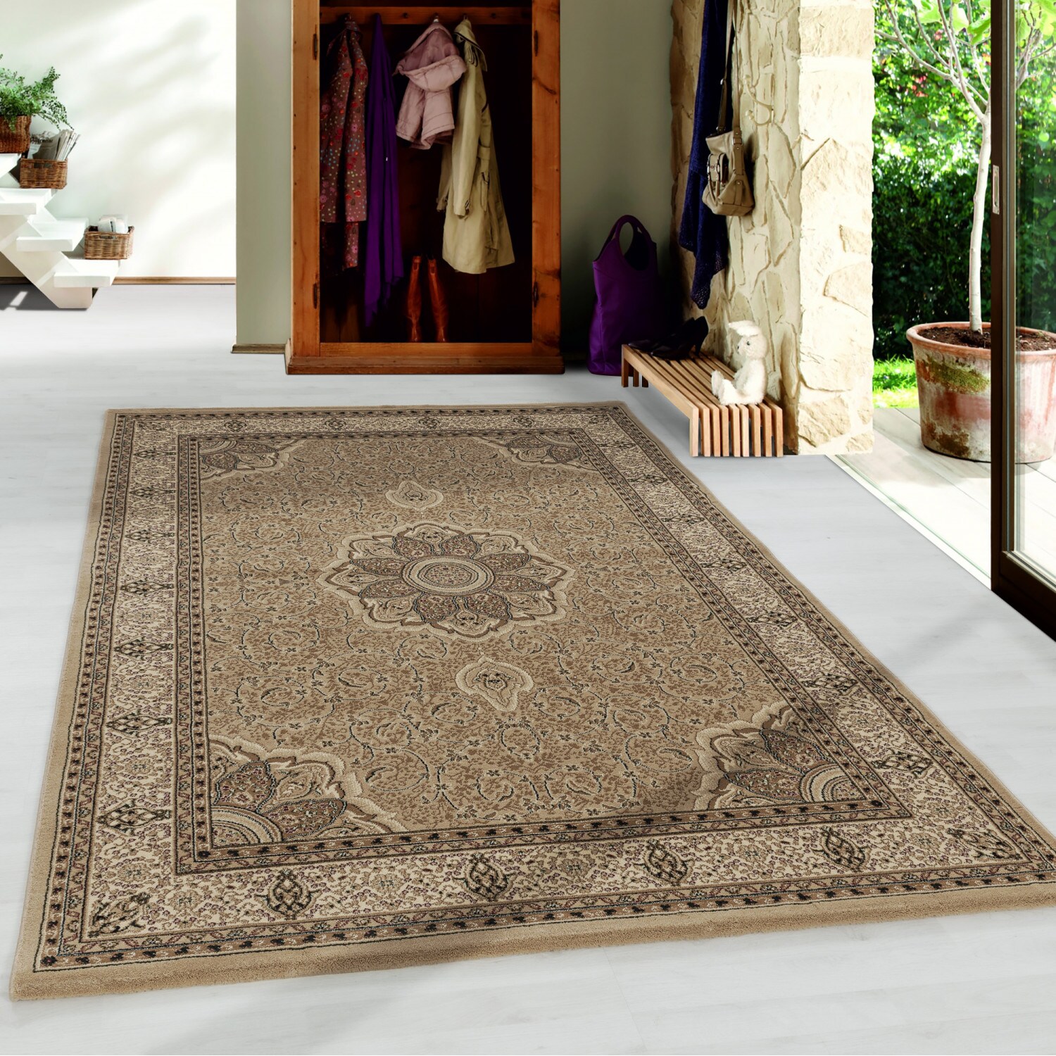 Wunderschöne Orient-Dekor Orientteppich Traditional rechteckig Kurzflor 9mm