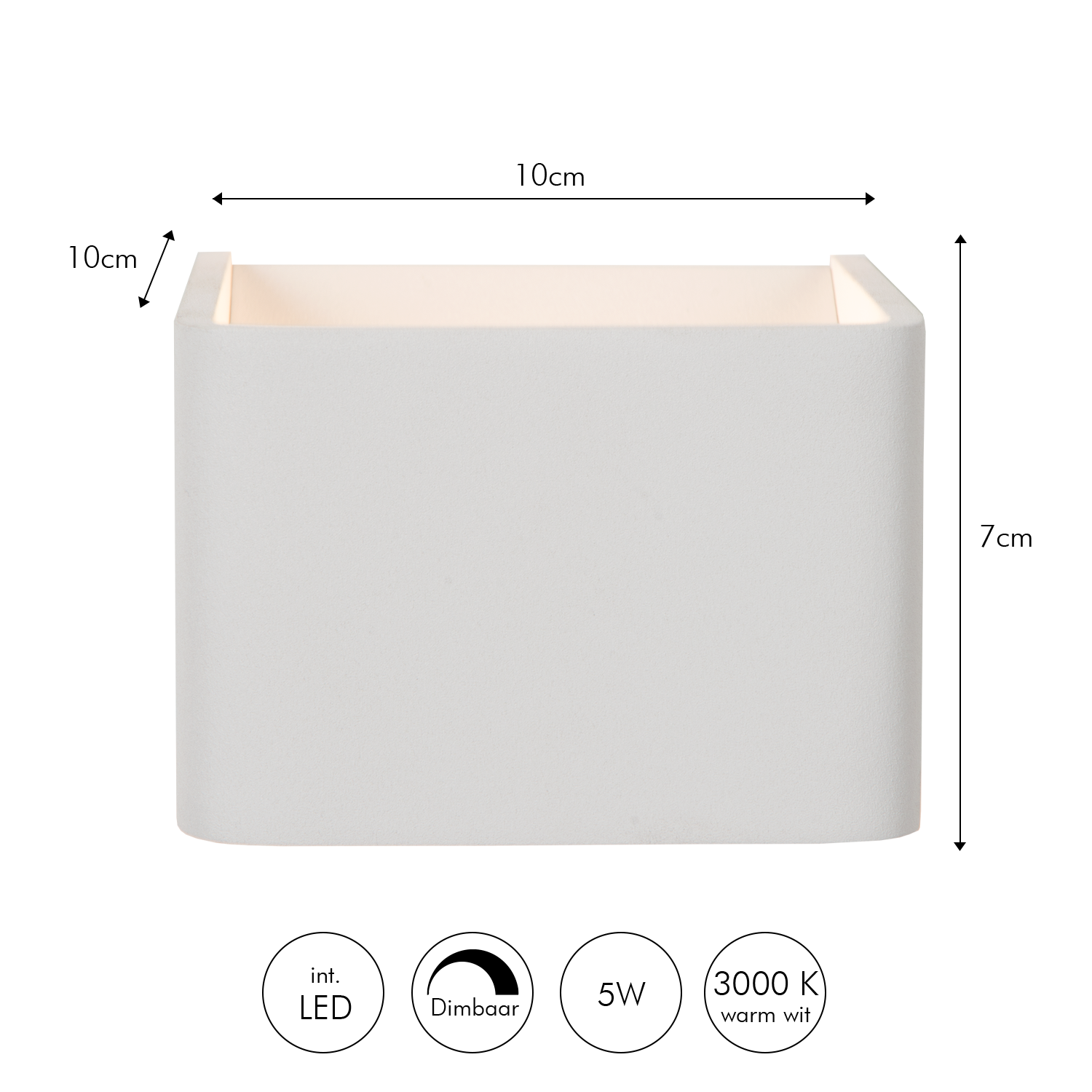 Atmooz Calla - Wandlamp - Wandspot - Wit - 10 x 10 cm
