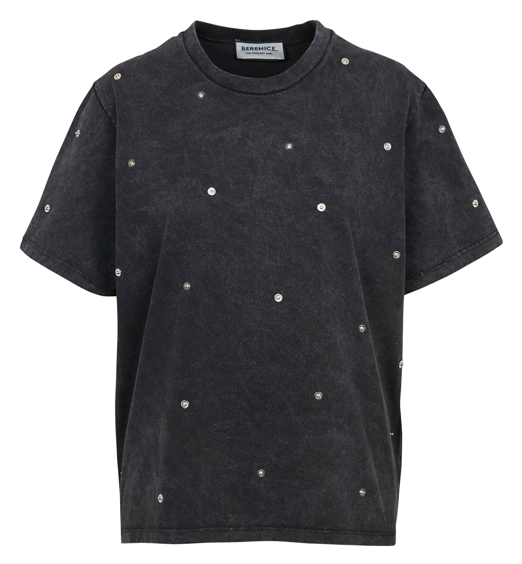 ERIVET - Tee-shirt col rond en coton | Gris