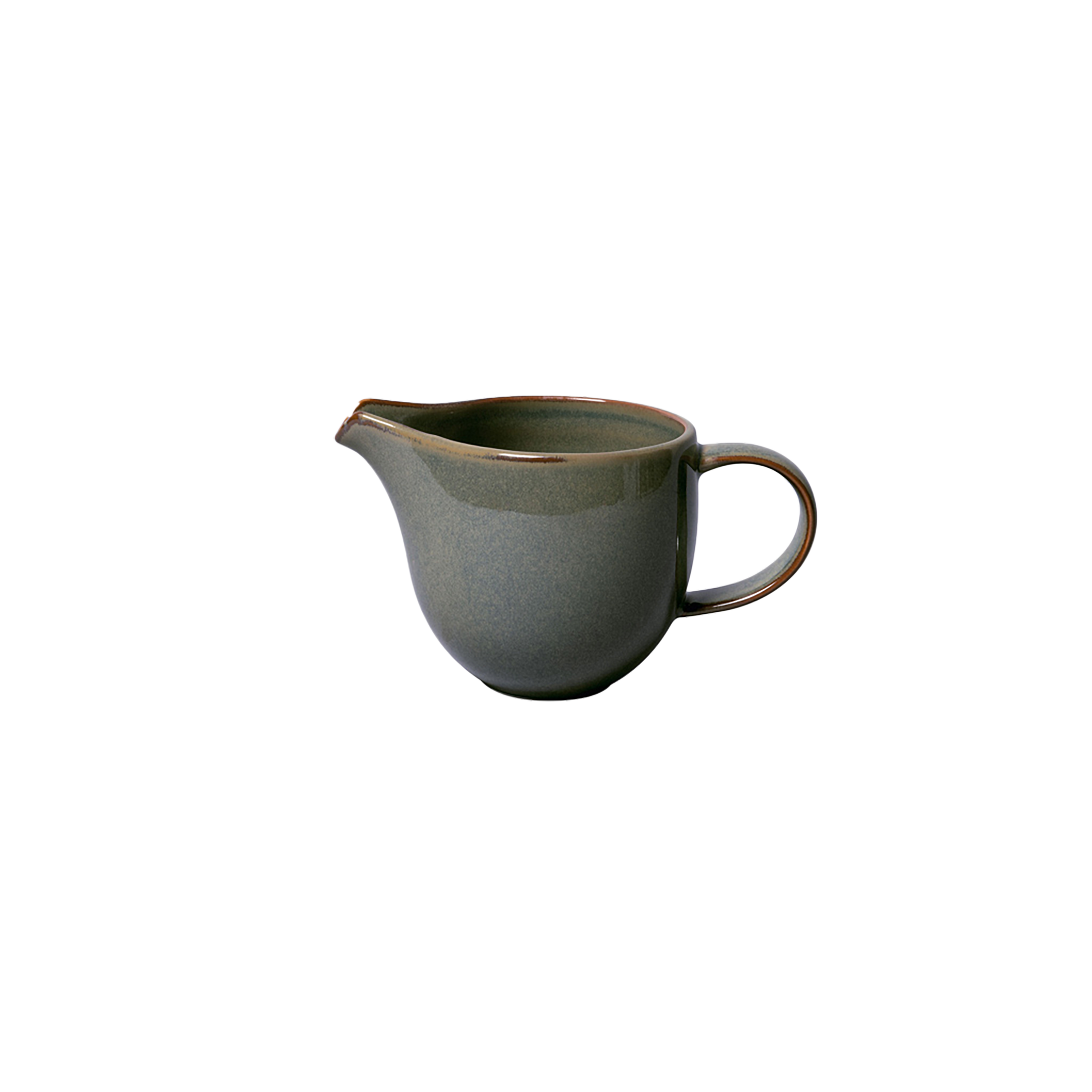 Crafted Creamer Green, 6.8 oz, Premium Porcelain