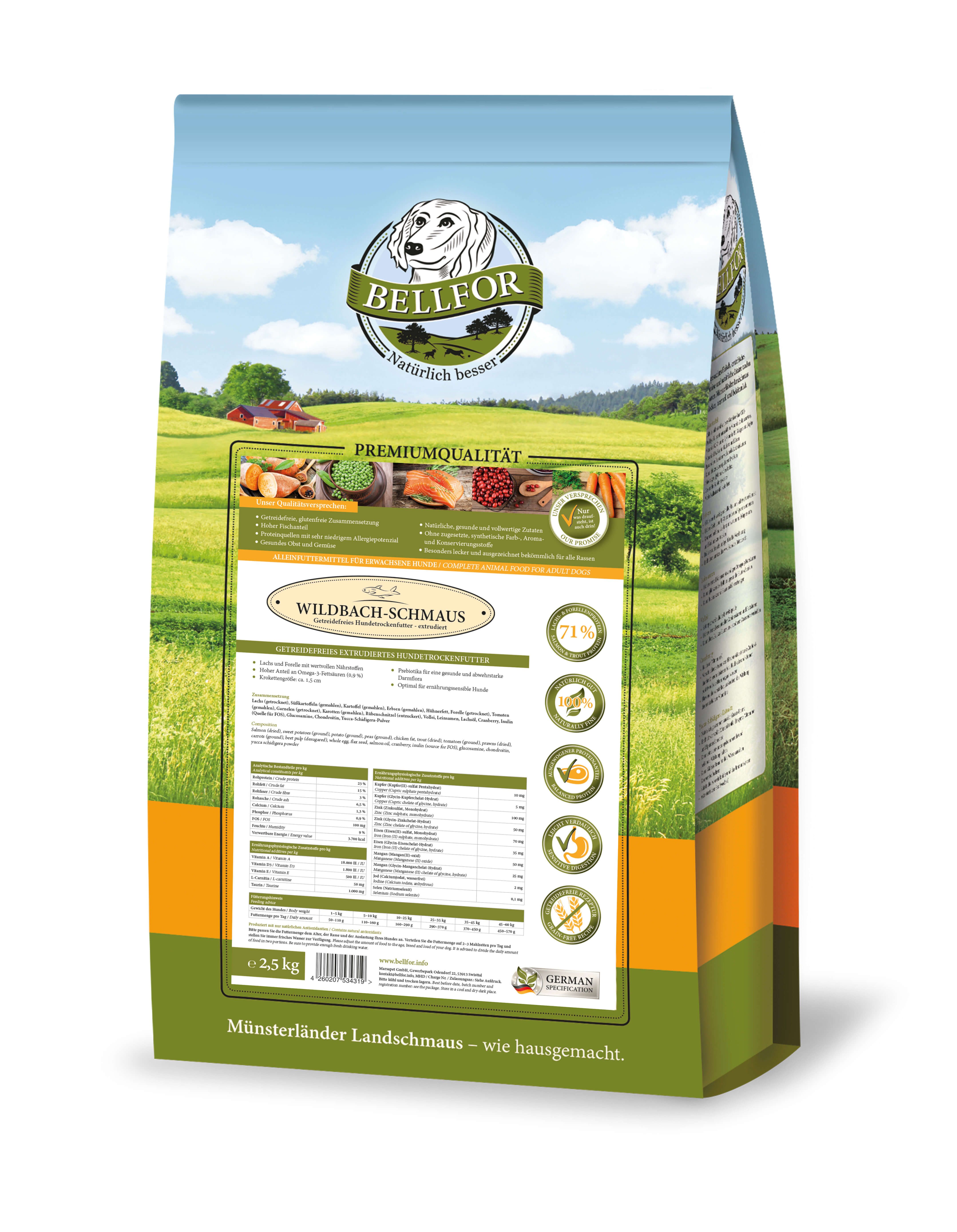Bellfor Bearded Collie Futter Set für Hunde