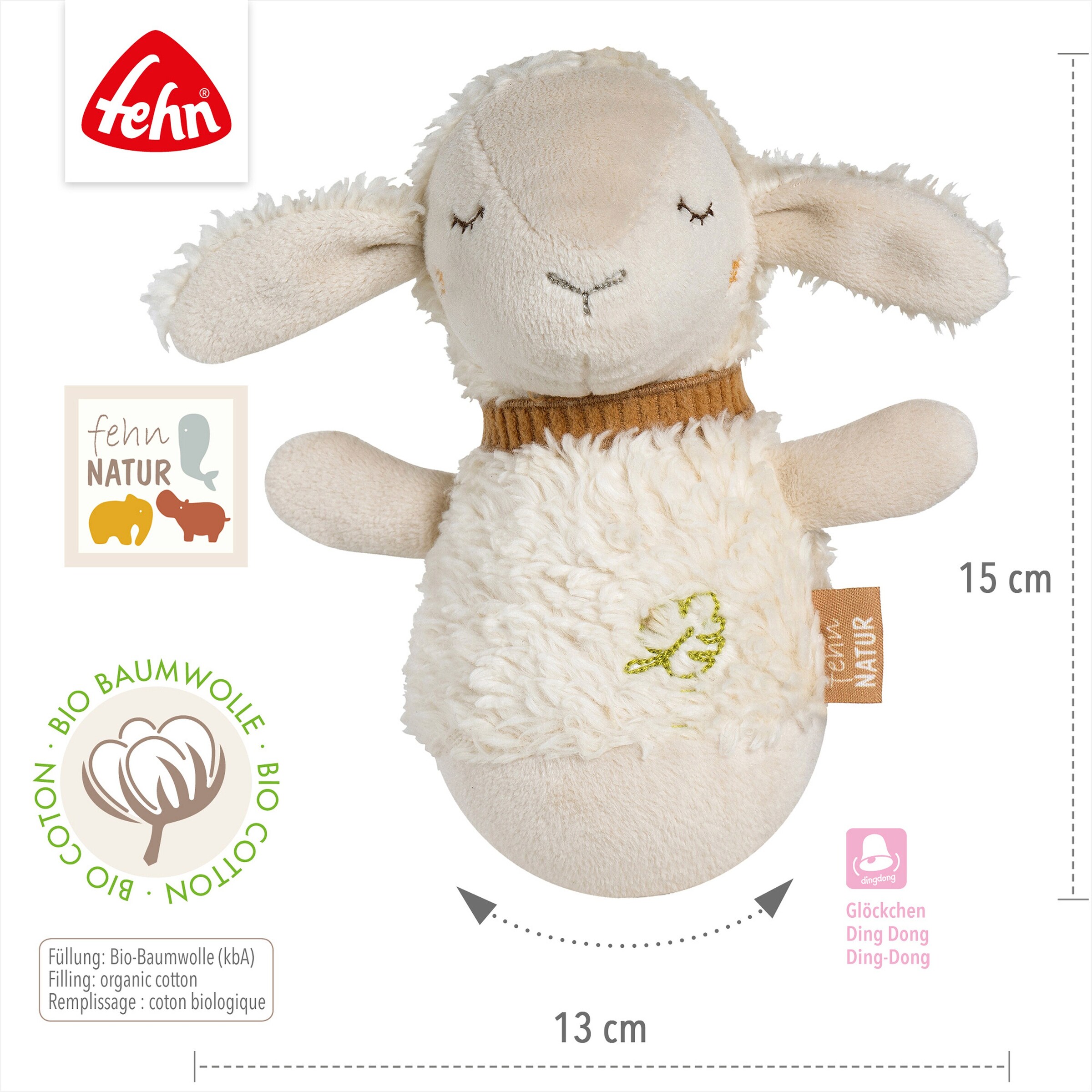 Fehn Mini-Stehauf Schaf fehnNATUR