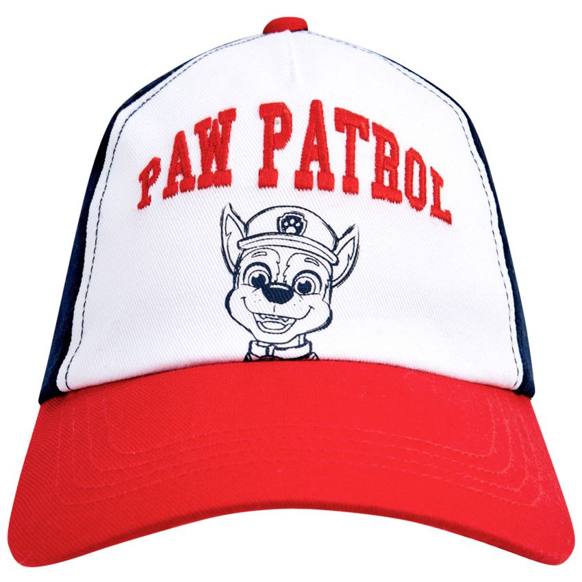 Casquette tricolore Chase brodée Pat'Patrouille pour garçon - Blanc