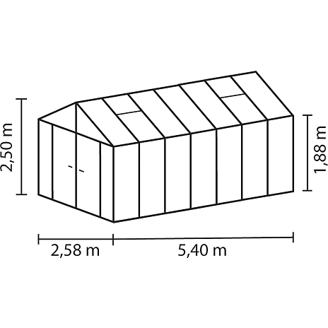 Poseidon 13800 drivhus - sort