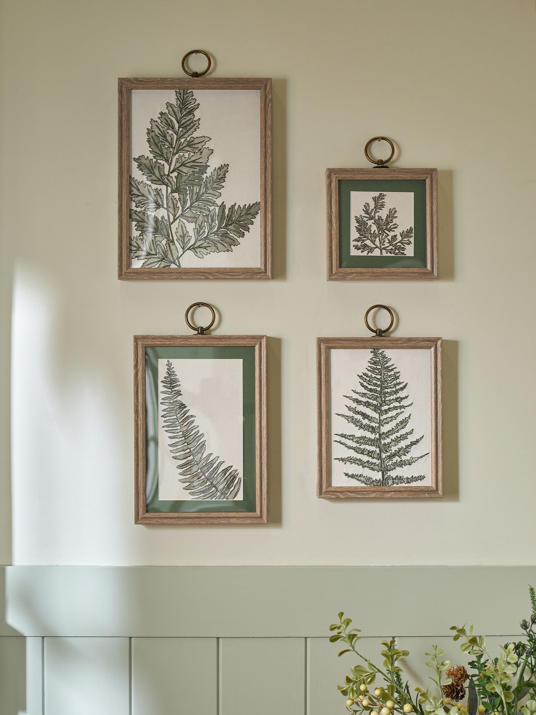 Set van 4 ingelijste botanische wandkunst