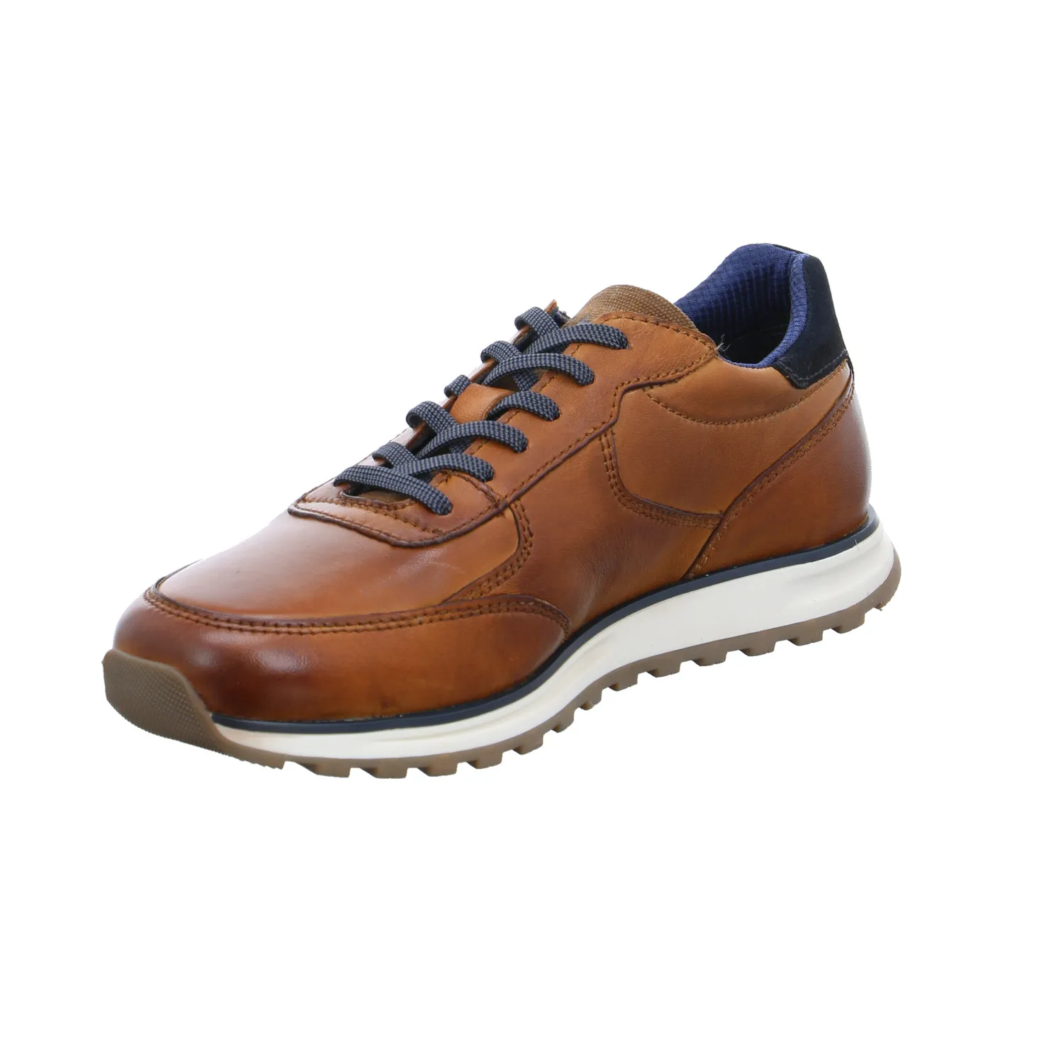 BUGATTI SHOES Halbschuhe Sneaker Cognac Leder
