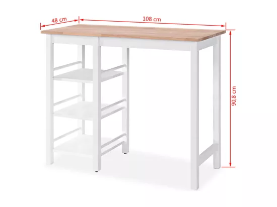 Ensemble de bar 3 pcs MDF Blanc
