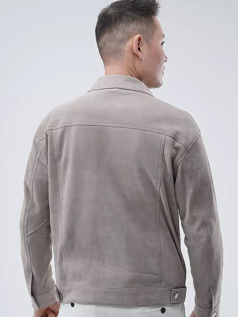 GIORGIO BRATO Lederjacke beige
