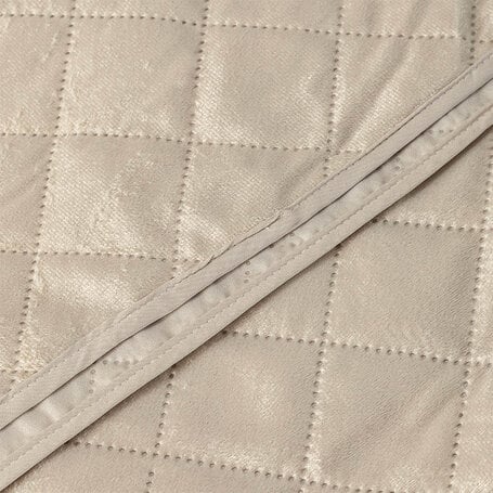 Bedsprei Velvet Ruit - Beige